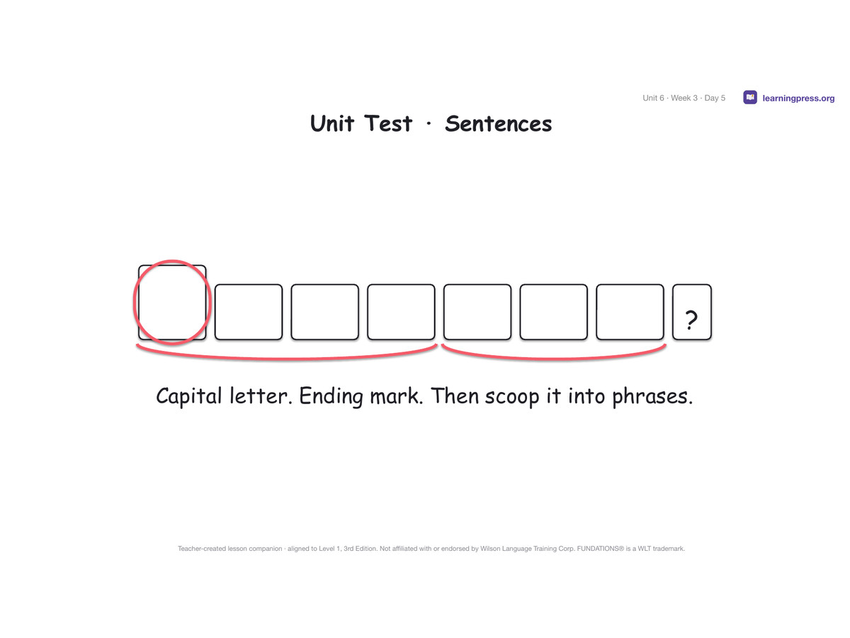 Preview page 4 of Fundations Level 1 Unit 6 Lesson Slides – 3rd Edition Aligned