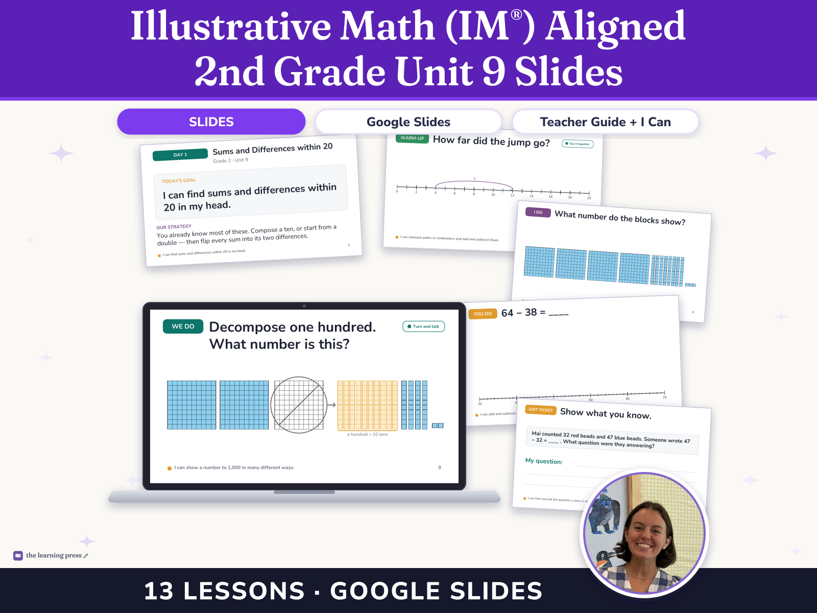 Preview page 1 of Illustrative Math (IM®) Aligned 2nd Grade Unit 9 Slides: Putting It All Together