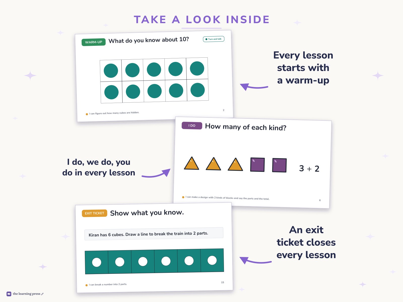 Preview page 2 of Illustrative Math (IM®) Aligned Kindergarten Unit 5 Slides: Composing and Decomposing Numbers to 10