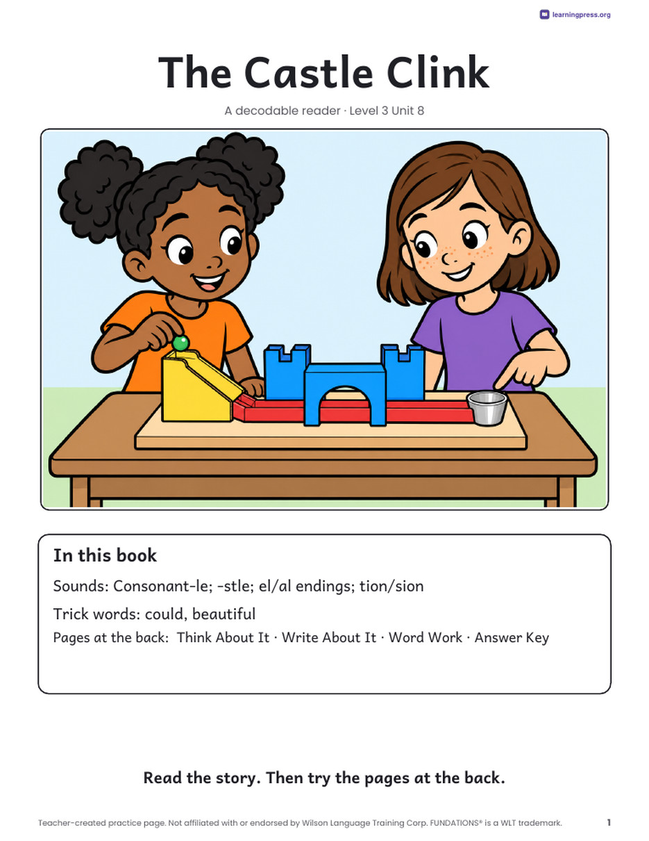 Preview page 2 of Fundations®-Aligned Decodable Reader · Level 3 Unit 8
