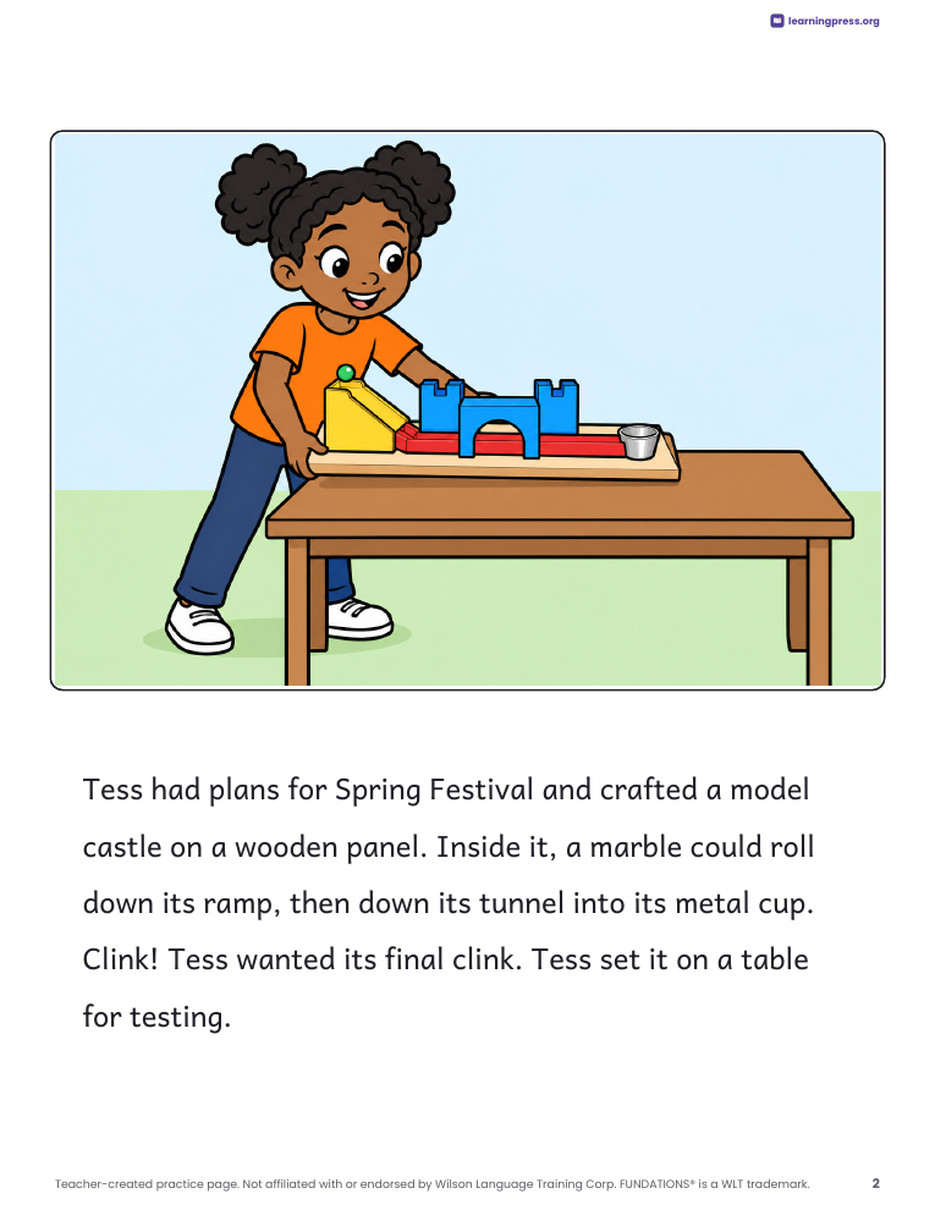 Preview page 3 of Fundations®-Aligned Decodable Reader · Level 3 Unit 8