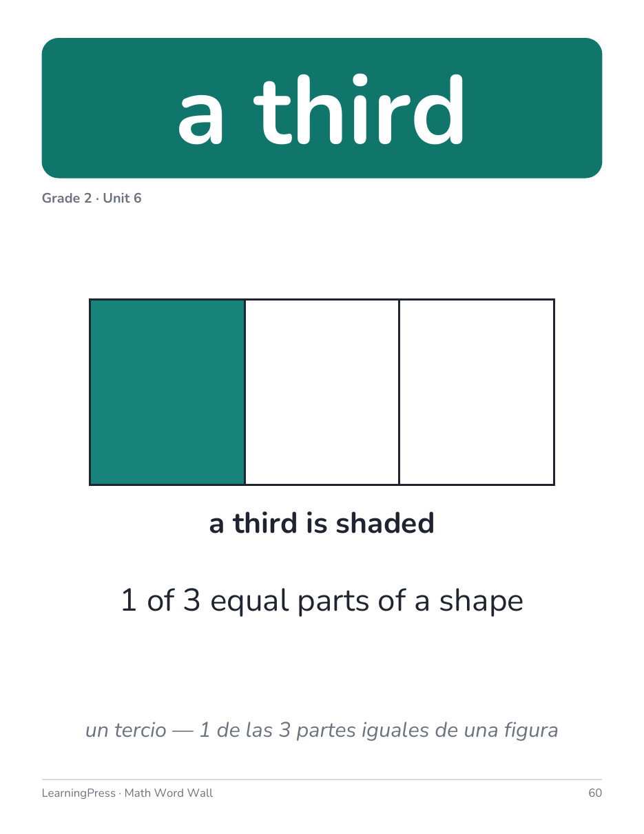 Preview page 4 of Illustrative Math (IM®) Aligned 2nd Grade Math Word Wall (English & Spanish)