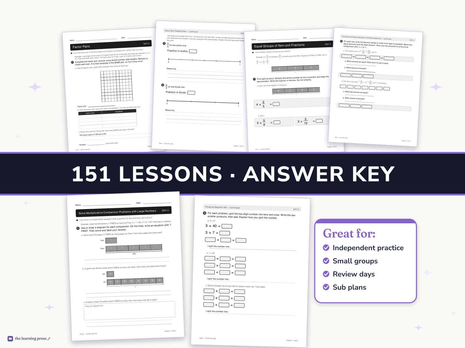 Preview page 3 of Illustrative Math (IM®) Aligned 4th Grade Full-Year Worksheets: All 9 Units