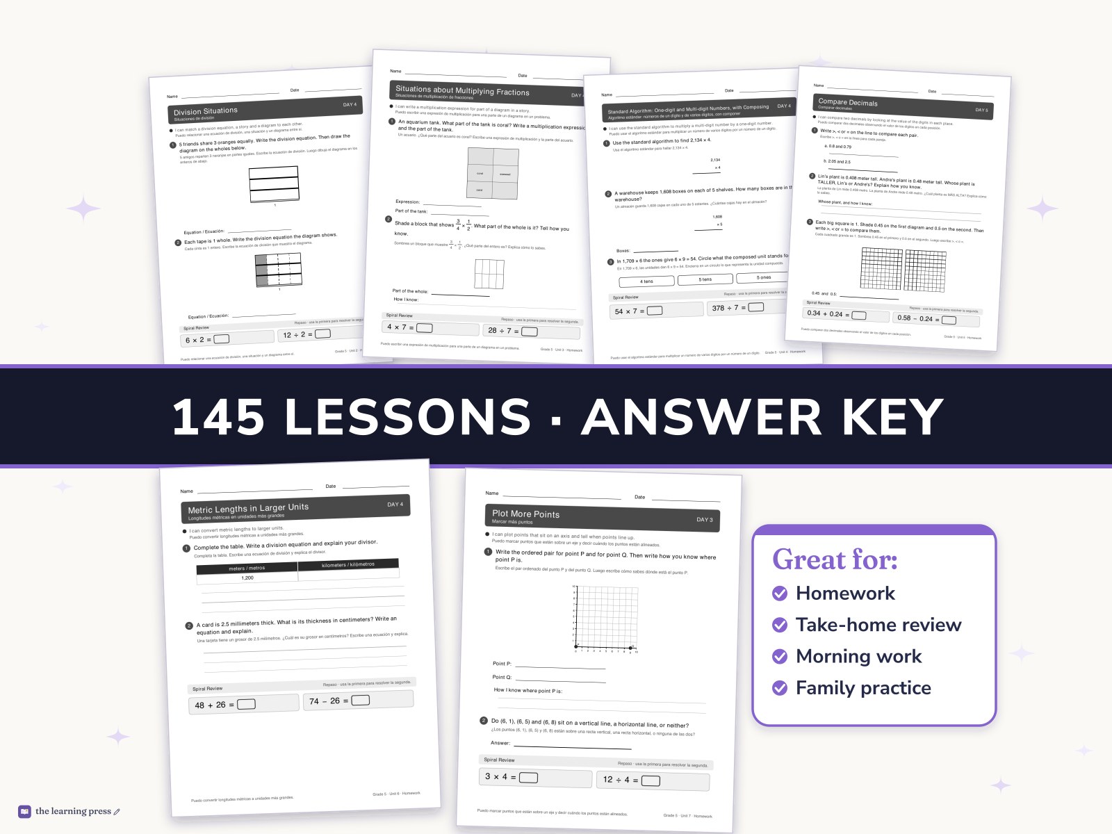 Preview page 3 of Illustrative Math (IM®) Aligned 5th Grade Full-Year Homework: All 8 Units