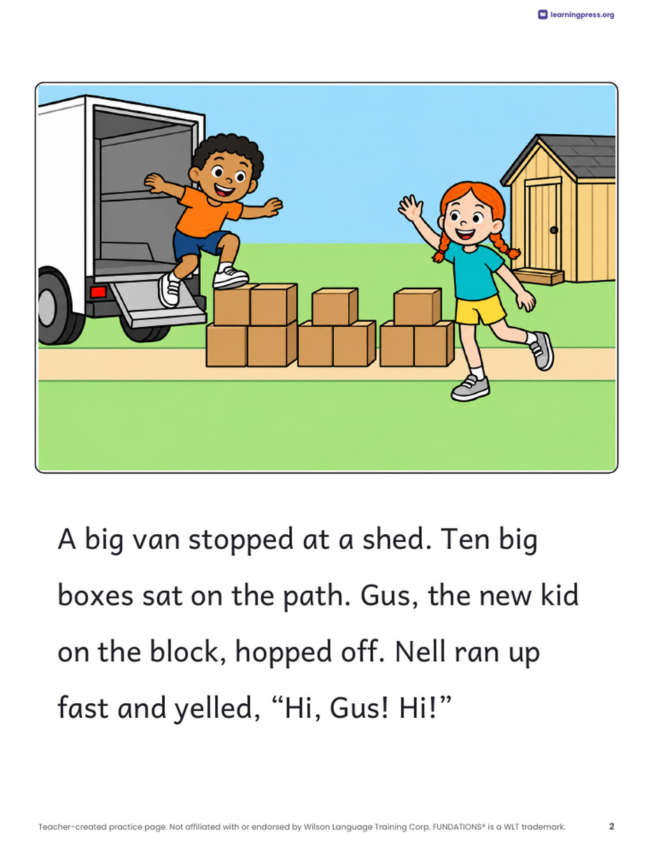 Preview page 3 of Fundations®-Aligned Decodable Reader · Level 1 Unit 13