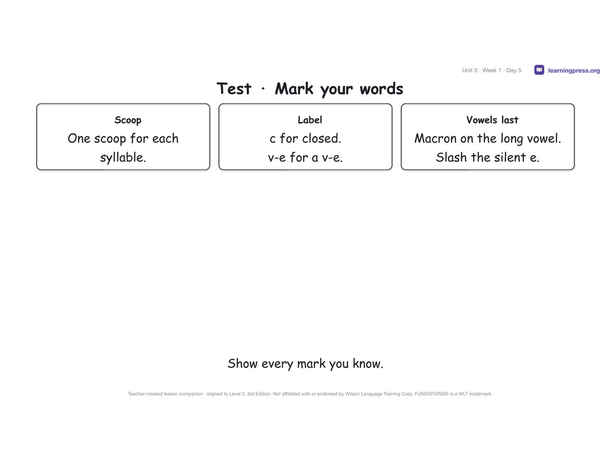 Preview page 4 of Fundations Level 3 Unit 3 Lesson Slides – 3rd Edition Aligned