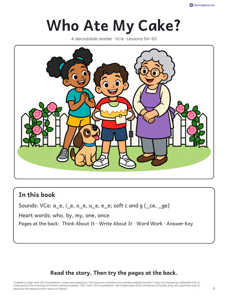 Preview page 2 of UFLI-Aligned Decodable Reader · Lessons 54–62