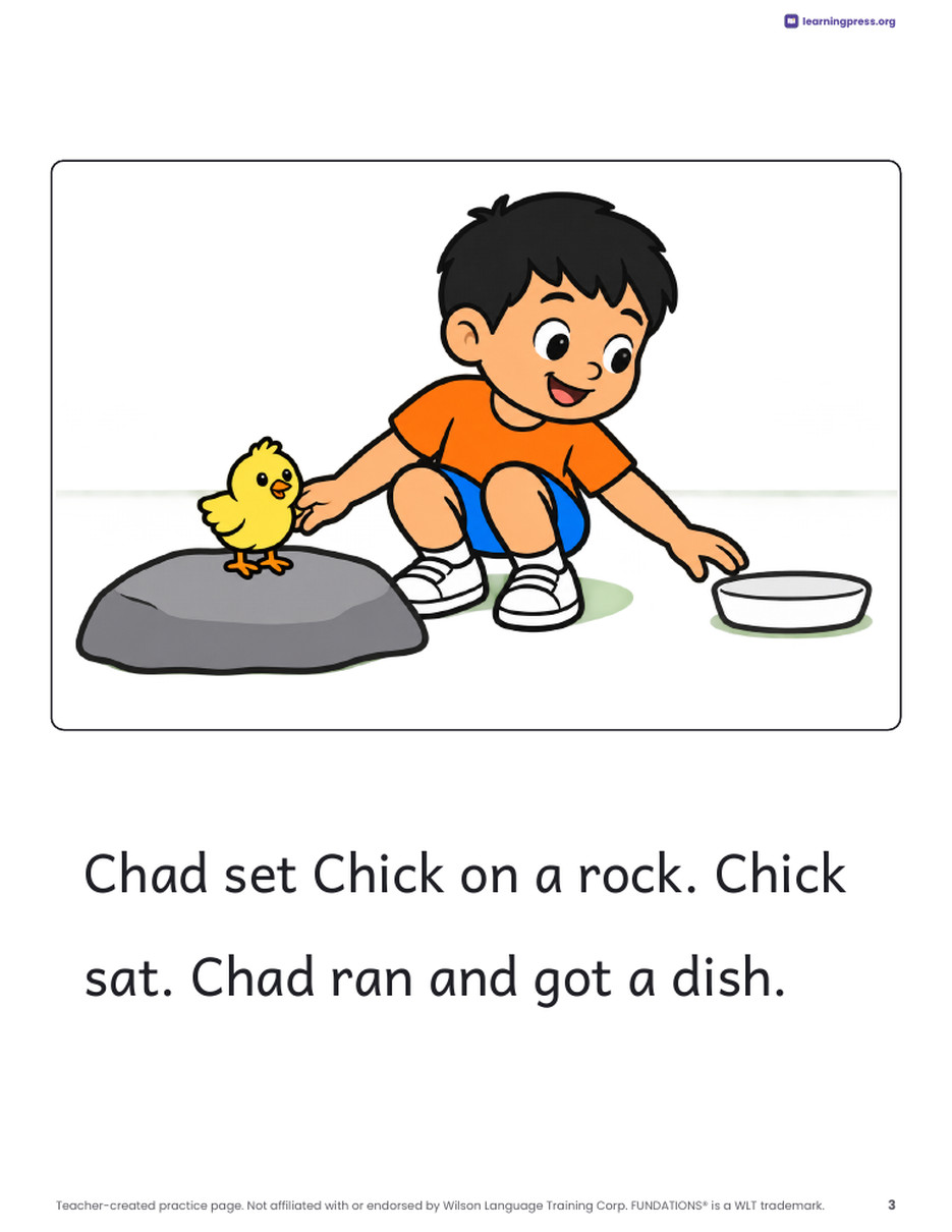 Preview page 4 of Fundations®-Aligned Decodable Reader · Level K Unit 4