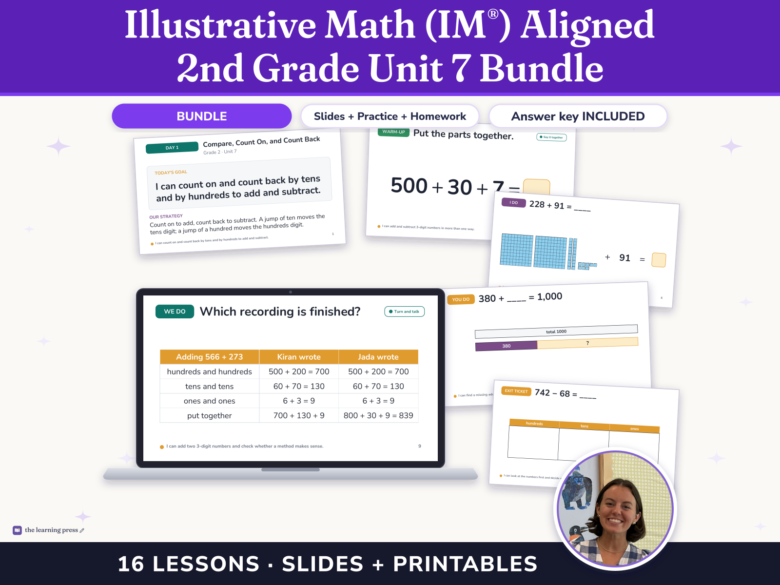 Preview page 1 of Illustrative Math (IM®) Aligned 2nd Grade Unit 7 Bundle: Add and Subtract within 1,000