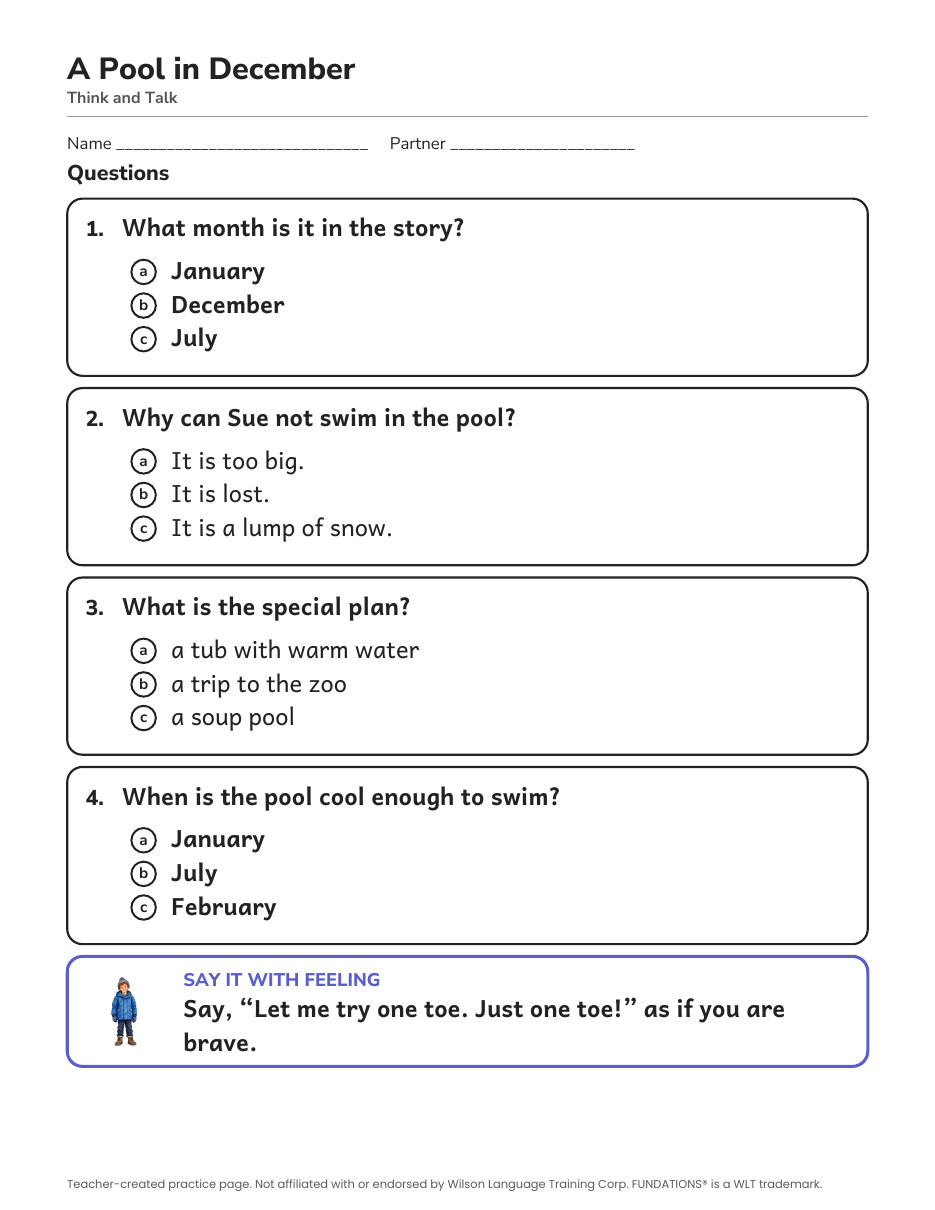 Preview page 3 of Fundations-Aligned Partner Reader's Theater · Level 2 Unit 15