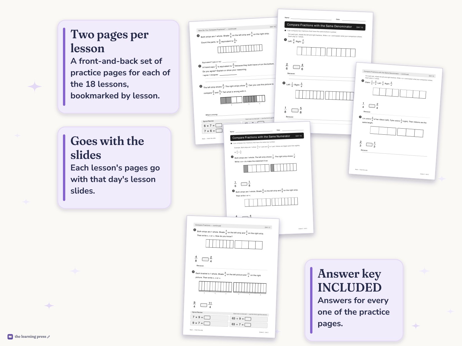 Preview page 4 of Illustrative Math (IM®) Aligned 3rd Grade Unit 5 Worksheets: Fractions as Numbers