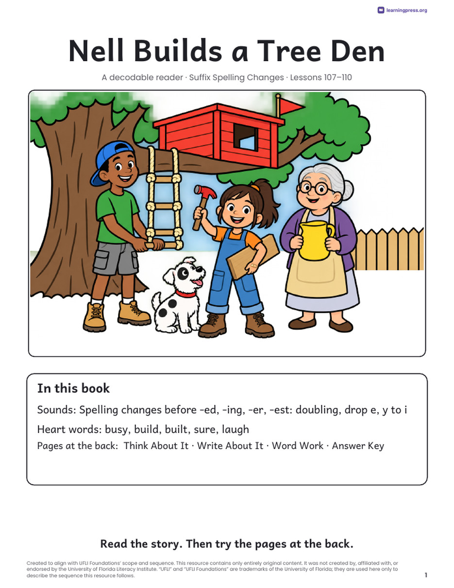 Preview page 2 of UFLI-Aligned Decodable Reader · Lessons 107–110