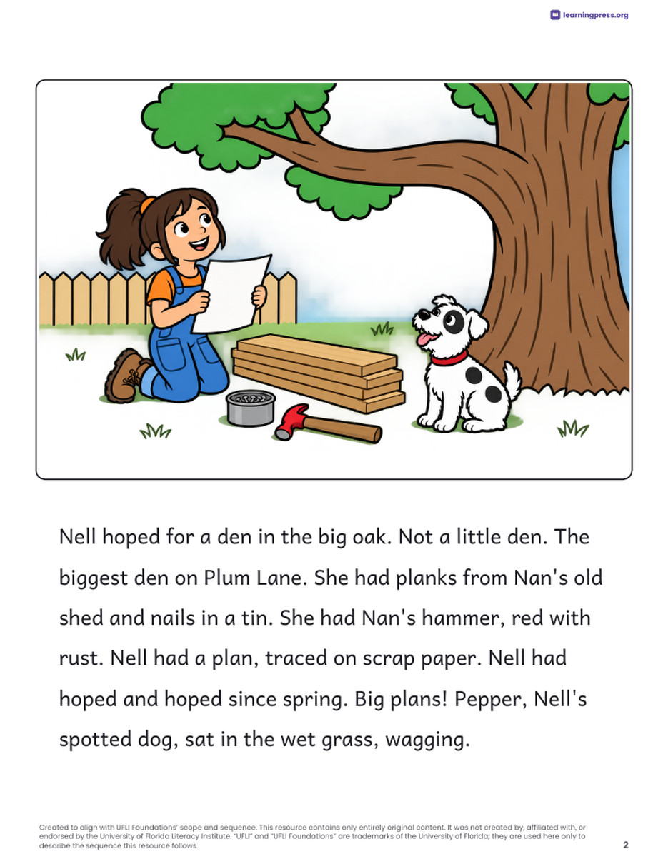 Preview page 3 of UFLI-Aligned Decodable Reader · Lessons 107–110