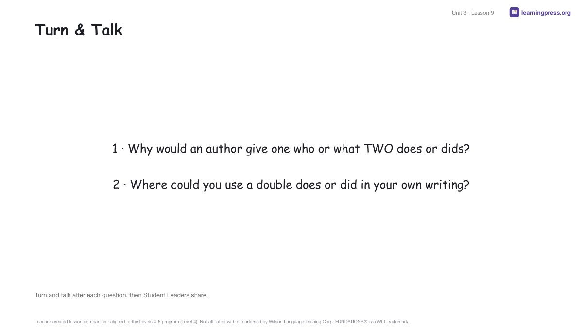 Preview page 4 of Fundations Level 4 Unit 3 Lesson Slides