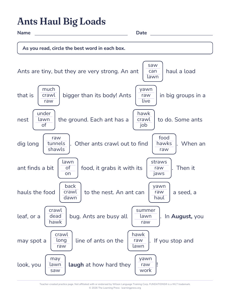 Preview page 2 of Fundations®-Aligned Maze Passages · Level 2 Unit 16
