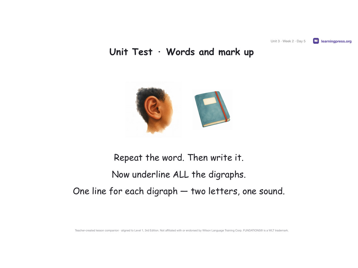 Preview page 4 of Fundations Level 1 Unit 3 Lesson Slides – 3rd Edition Aligned
