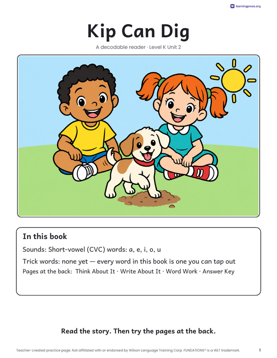 Preview page 2 of Fundations®-Aligned Decodable Reader · Level K Unit 2