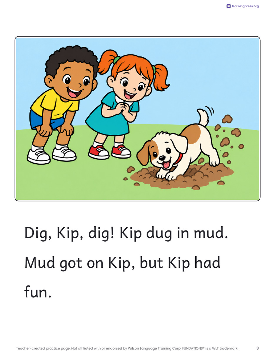 Preview page 4 of Fundations®-Aligned Decodable Reader · Level K Unit 2