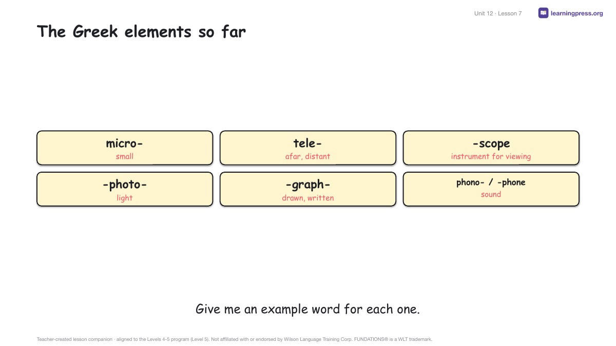 Preview page 3 of Fundations Level 5 Unit 12 Lesson Slides