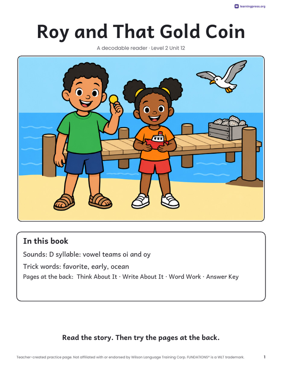 Preview page 2 of Fundations®-Aligned Decodable Reader · Level 2 Unit 12