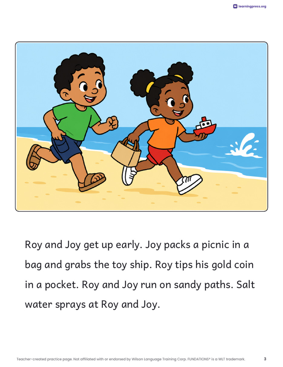 Preview page 4 of Fundations®-Aligned Decodable Reader · Level 2 Unit 12