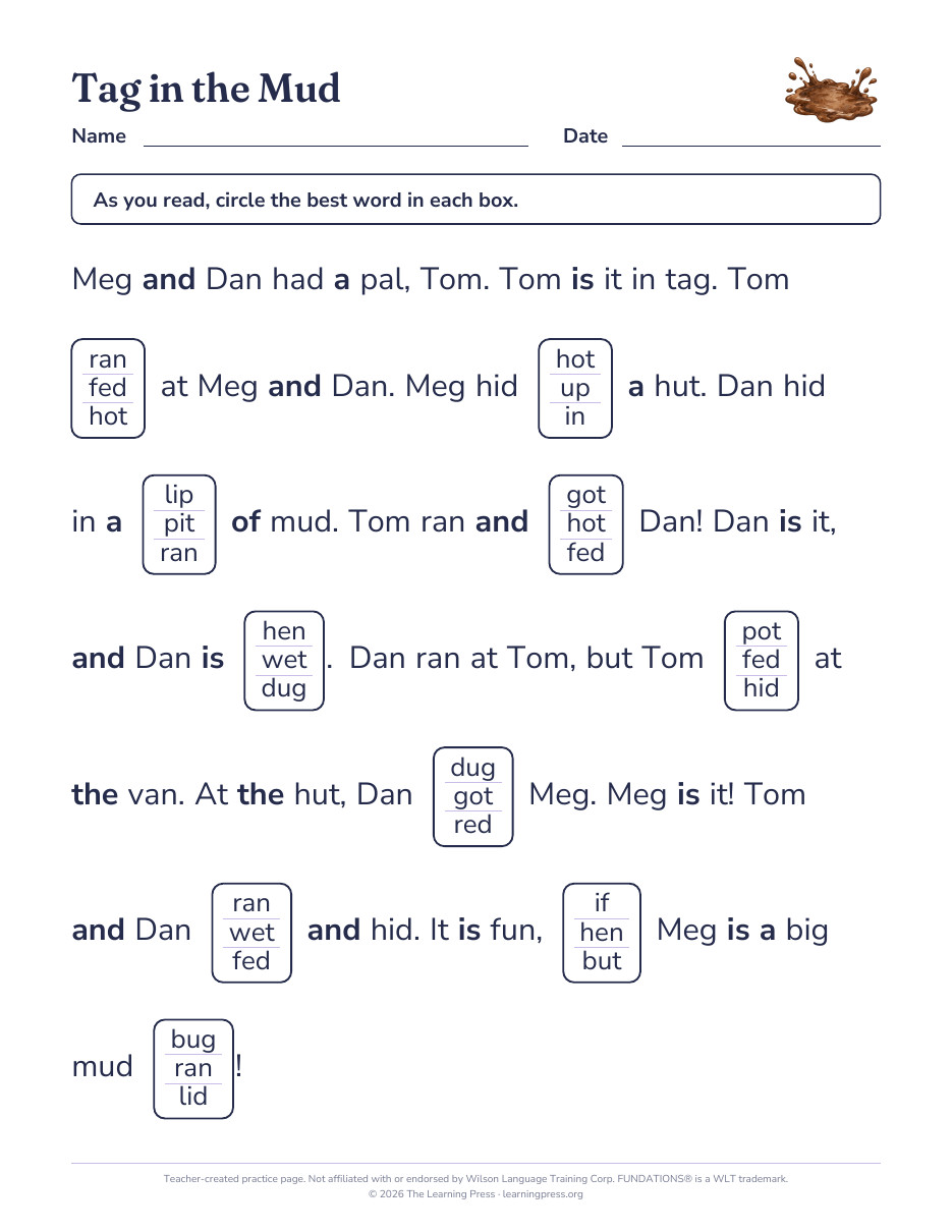 Preview page 3 of Fundations®-Aligned Maze Passages · Level 1 Unit 2