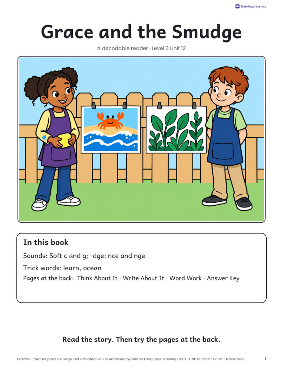Preview page 2 of Fundations®-Aligned Decodable Reader · Level 3 Unit 12