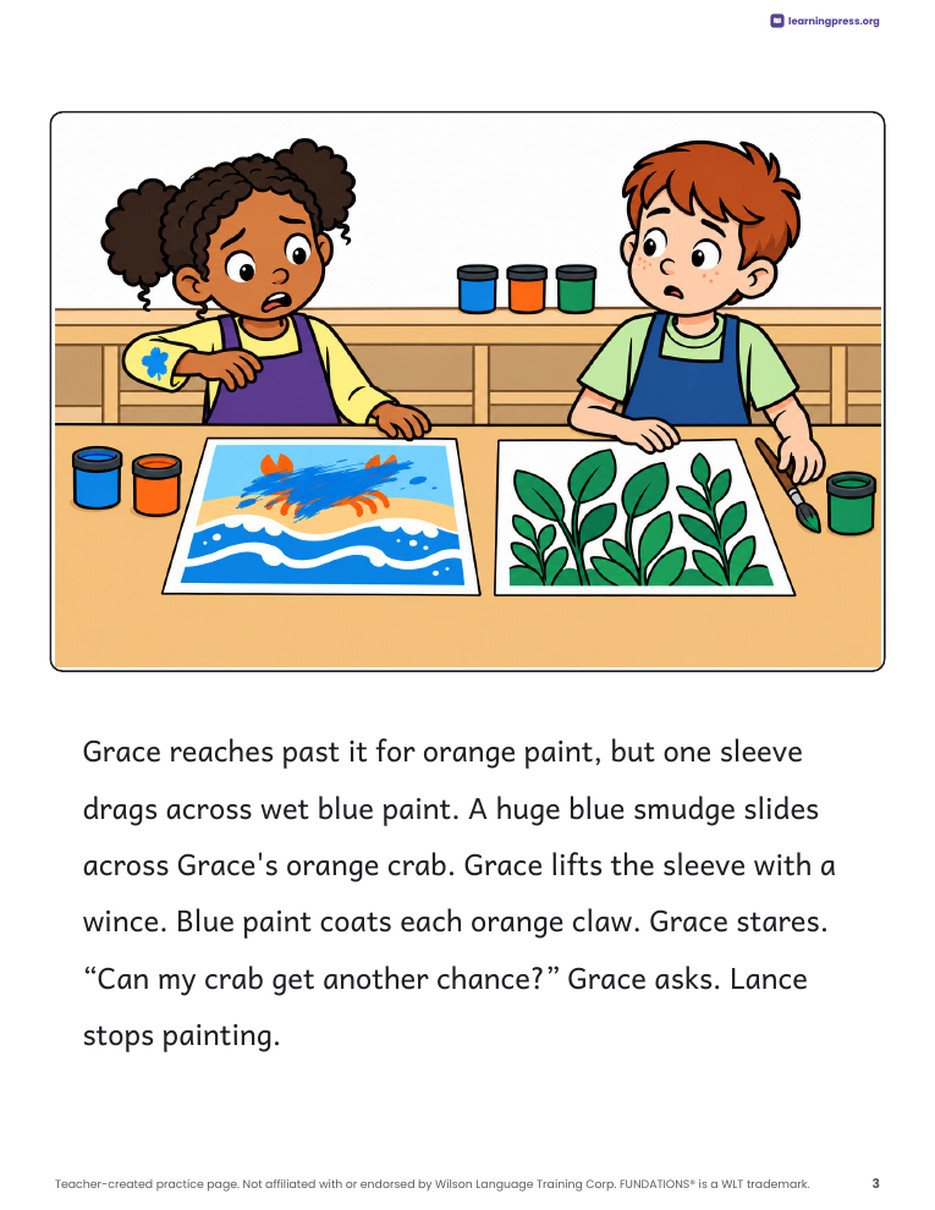 Preview page 4 of Fundations®-Aligned Decodable Reader · Level 3 Unit 12