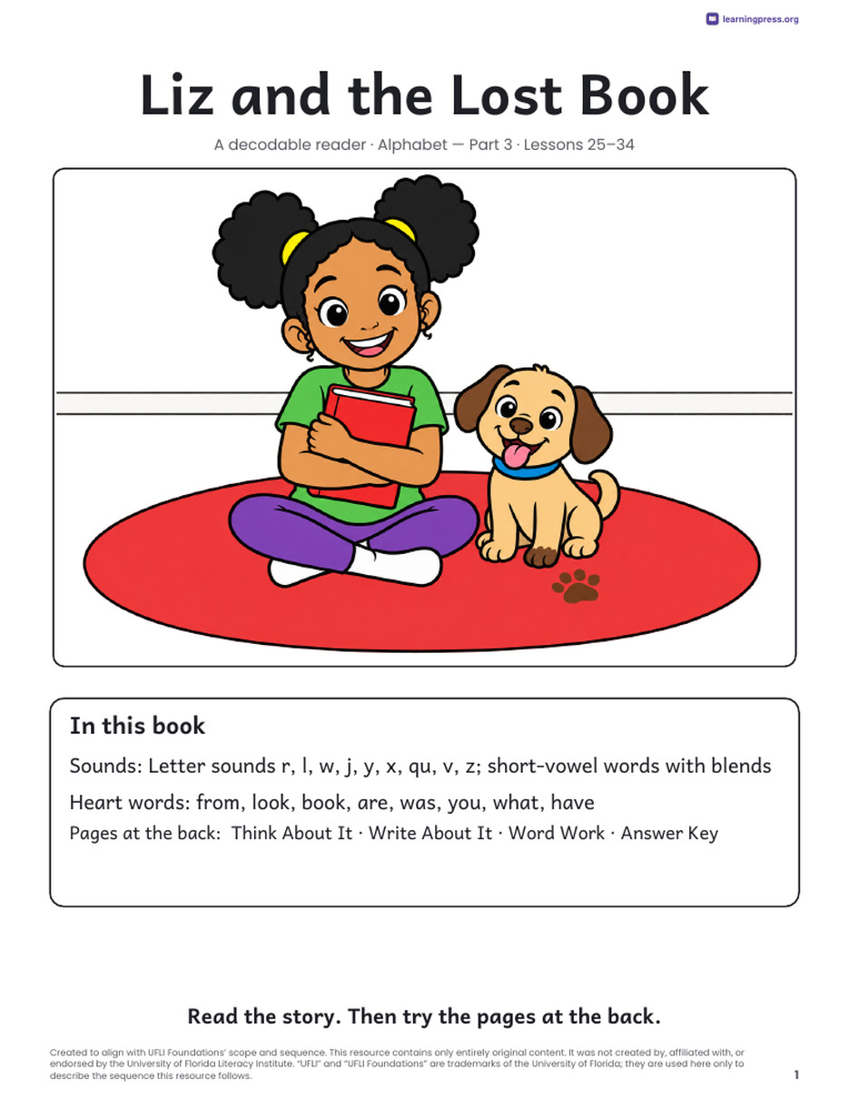 Preview page 2 of UFLI-Aligned Decodable Reader · Lessons 25–34