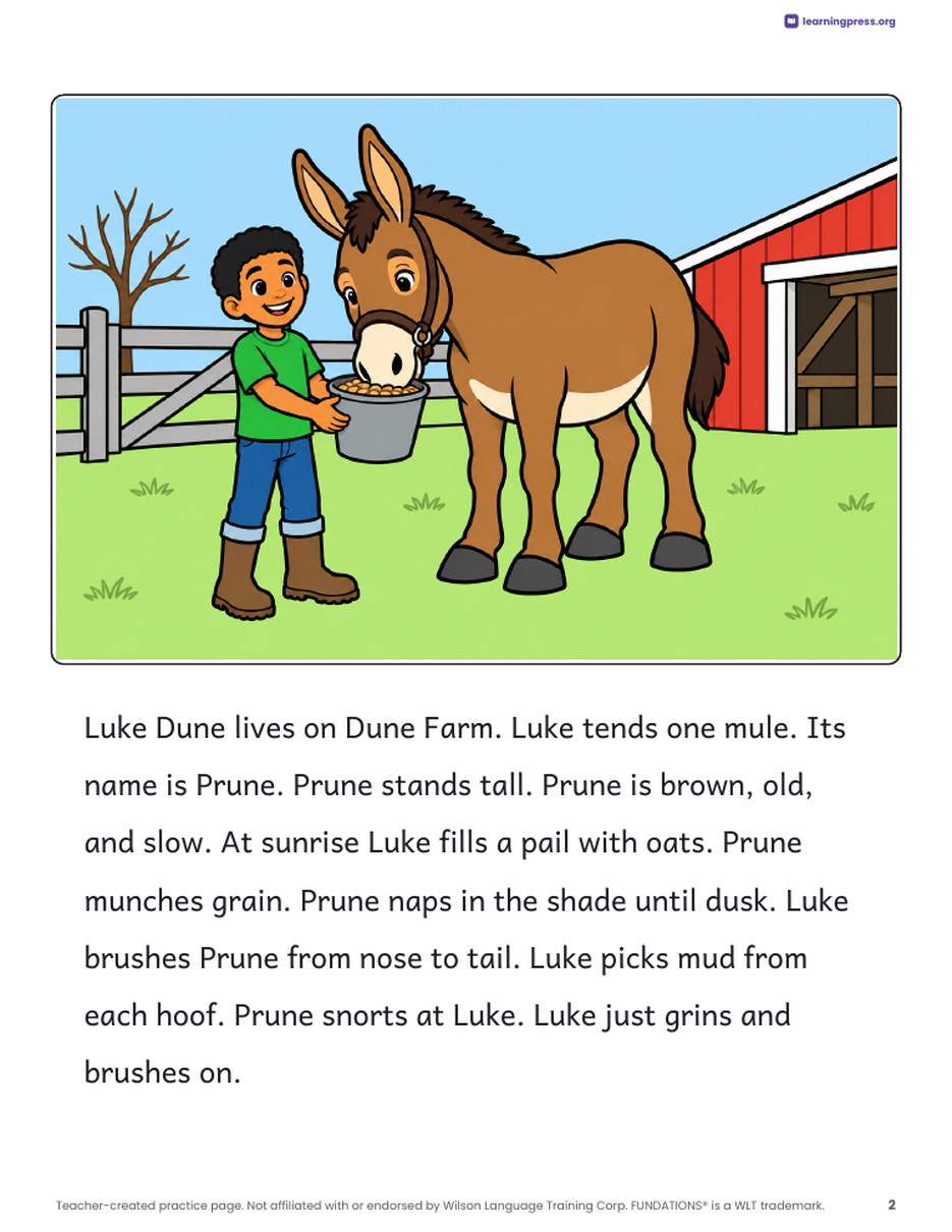 Preview page 3 of Fundations®-Aligned Decodable Reader · Level 3 Unit 3