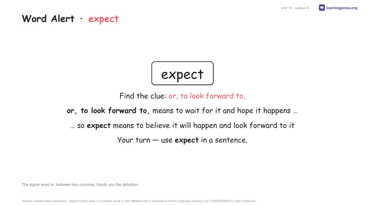 Preview page 3 of Fundations Level 4 Unit 13 Lesson Slides