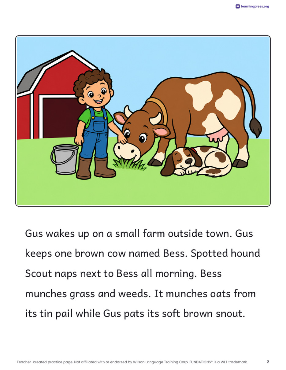 Preview page 3 of Fundations®-Aligned Decodable Reader · Level 2 Unit 14
