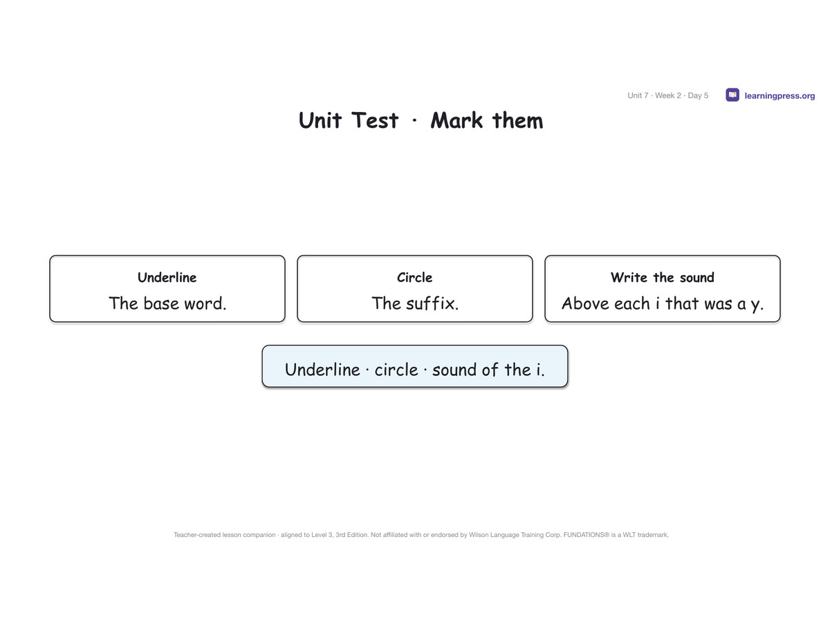 Preview page 4 of Fundations Level 3 Unit 7 Lesson Slides – 3rd Edition Aligned