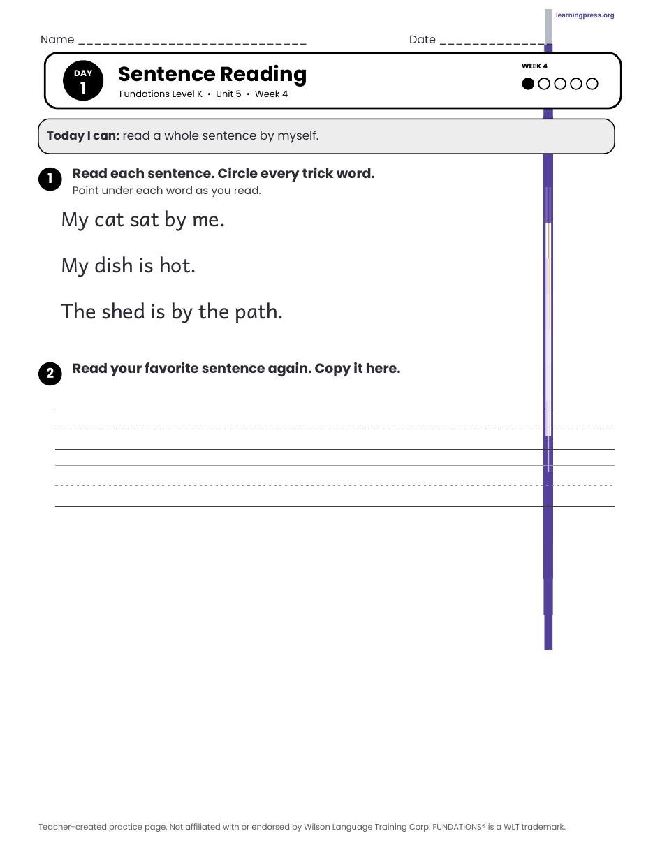Preview page 4 of Fundations®-Aligned Kindergarten Complete Bundle + Daily Decodable Stories + Decodable Readers
