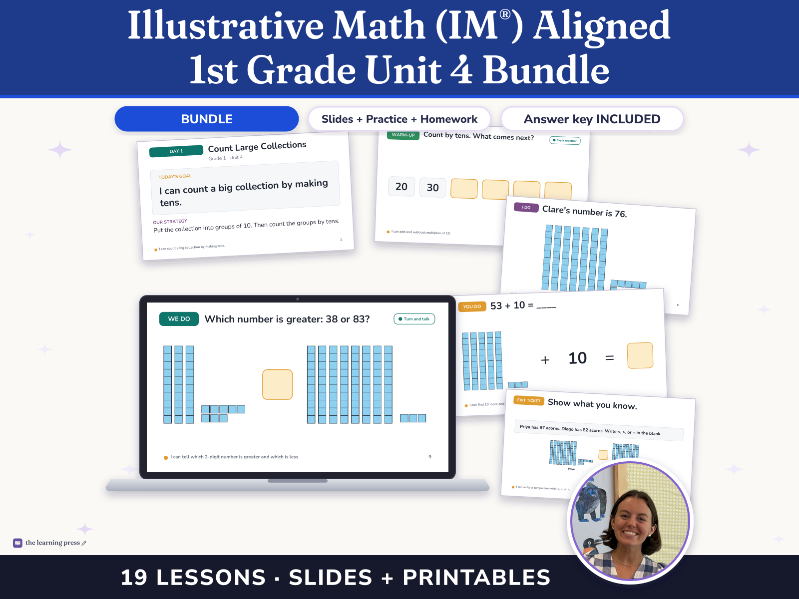Preview page 1 of Illustrative Math (IM®) Aligned 1st Grade Unit 4 Bundle: Numbers to 99