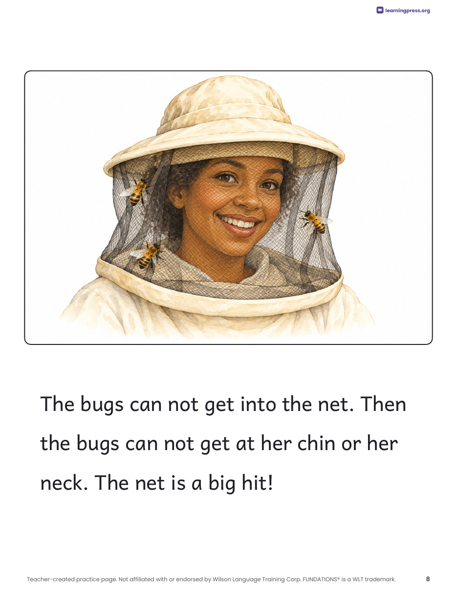 Preview page 2 of Fundations®-Aligned Decodable Nonfiction Book · Level 1 Unit 6: Job Hats