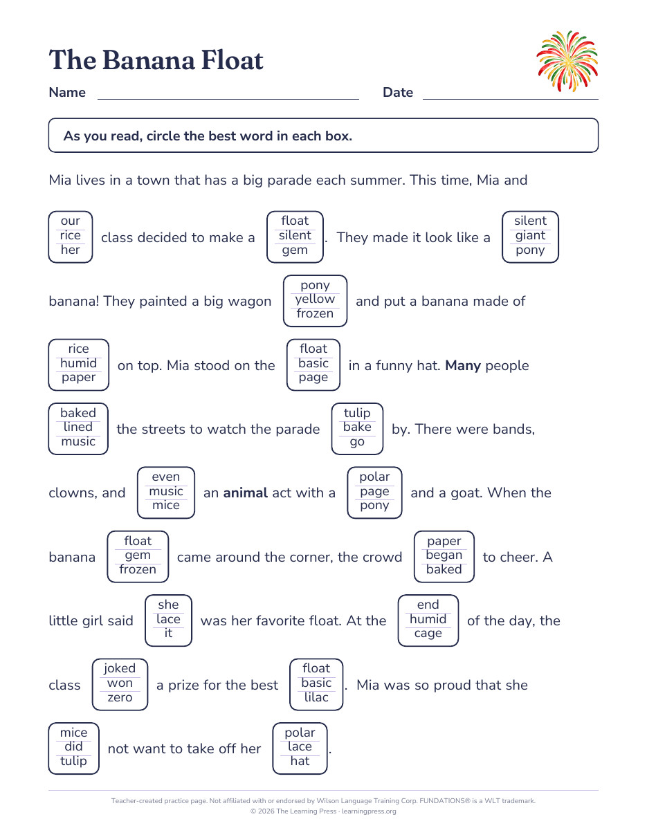 Preview page 2 of Fundations®-Aligned Maze Passages · Level 3 Unit 6