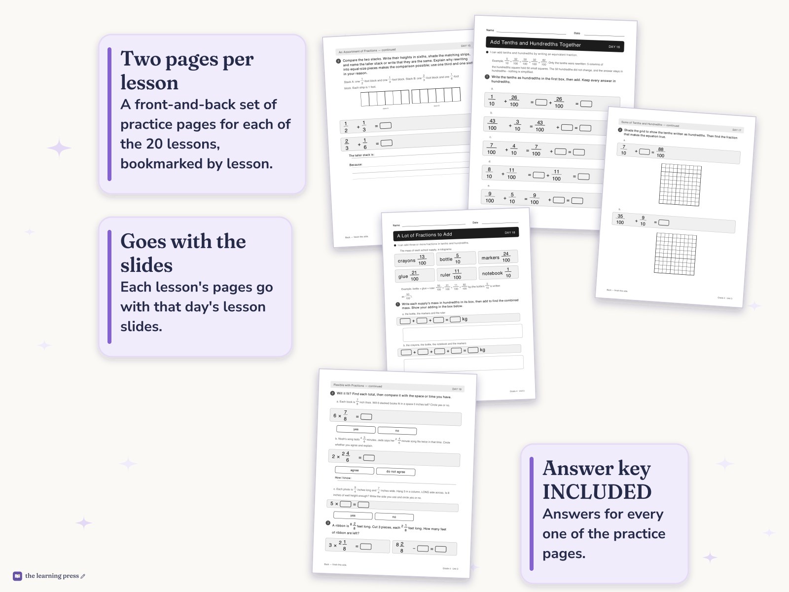 Preview page 4 of Illustrative Math (IM®) Aligned 4th Grade Unit 3 Worksheets: Extending Operations to Fractions