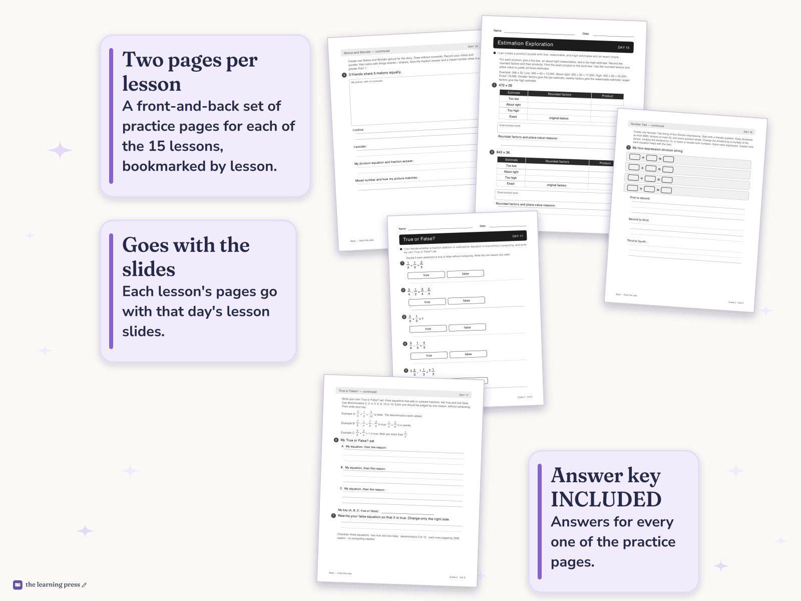 Preview page 4 of Illustrative Math (IM®) Aligned 5th Grade Unit 8 Worksheets: Putting It All Together