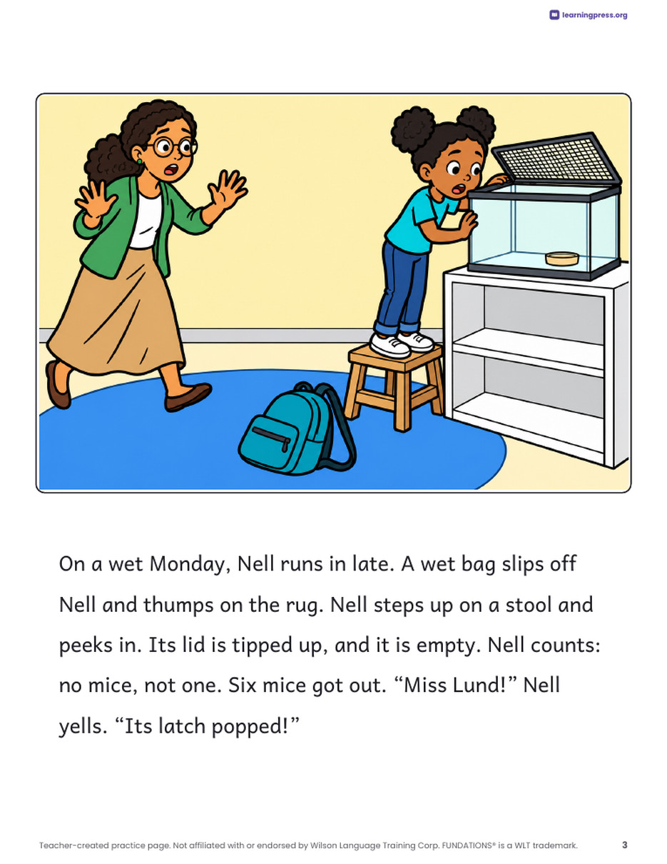 Preview page 4 of Fundations®-Aligned Decodable Reader · Level 3 Unit 2