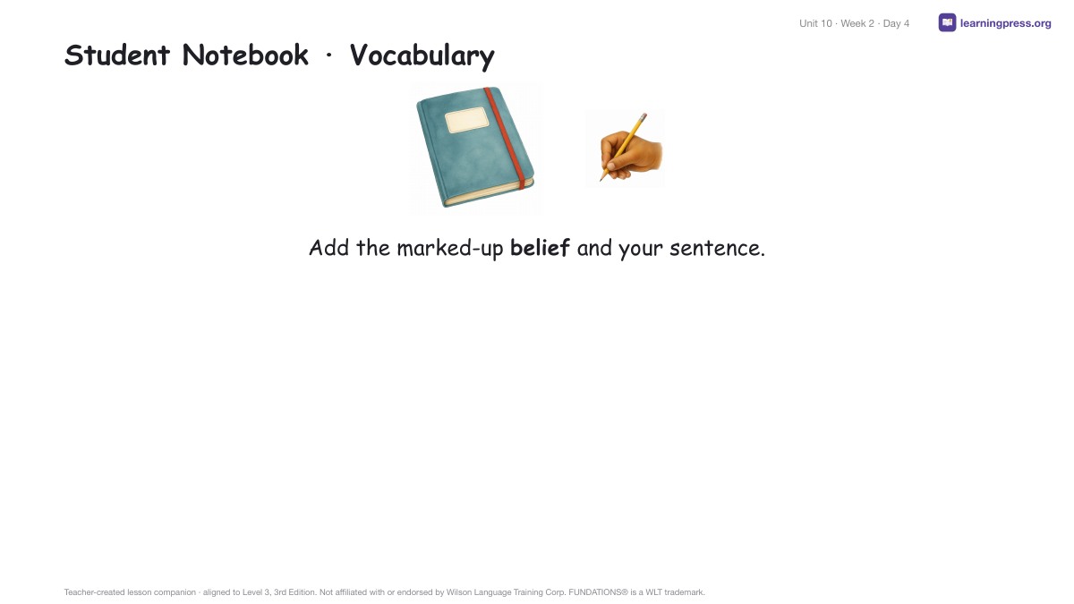 Preview page 4 of Fundations Level 3 — Complete Level Bundle (Orientation, Units 1–14 + Bonus)