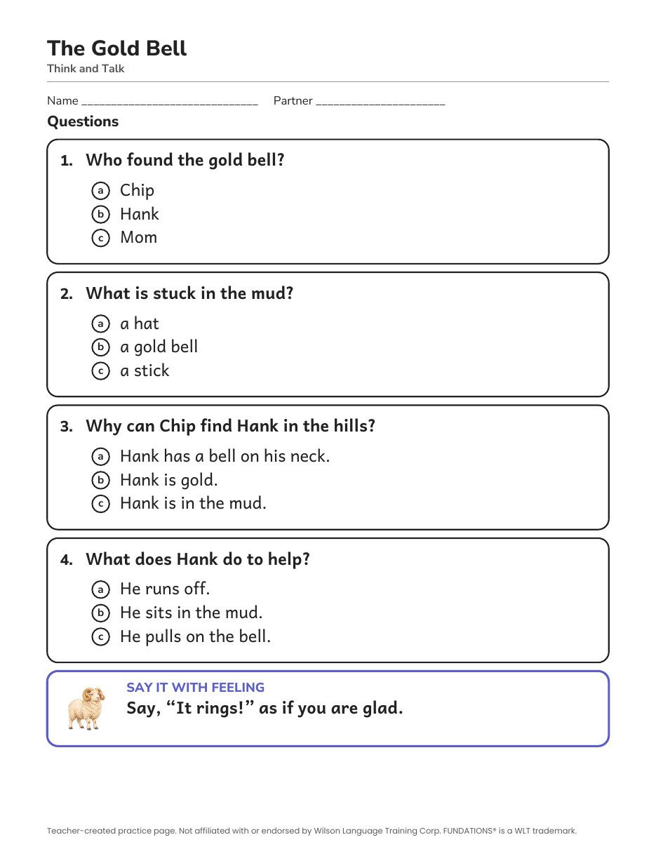 Preview page 3 of Fundations-Aligned Partner Reader's Theater · Level 2 Unit 3