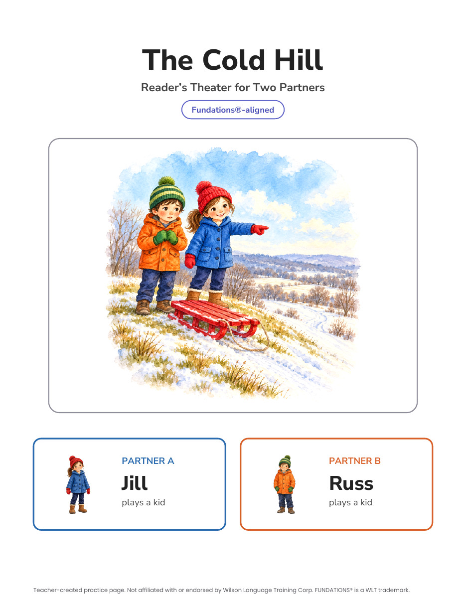 Preview page 4 of Fundations-Aligned Partner Reader's Theater · Level 2 Unit 3