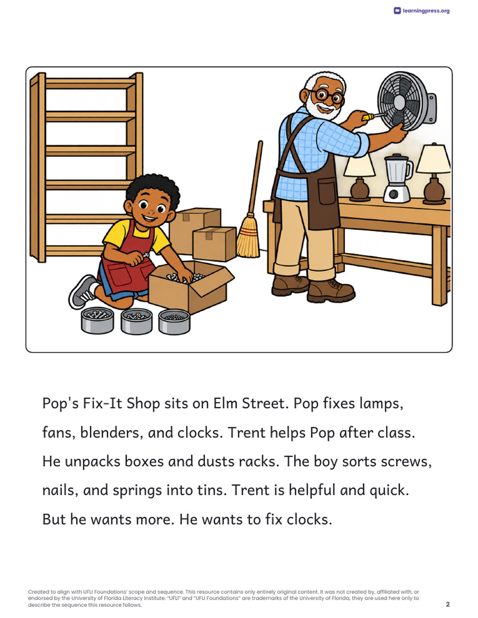 Preview page 3 of UFLI-Aligned Decodable Reader · Lessons 99–106