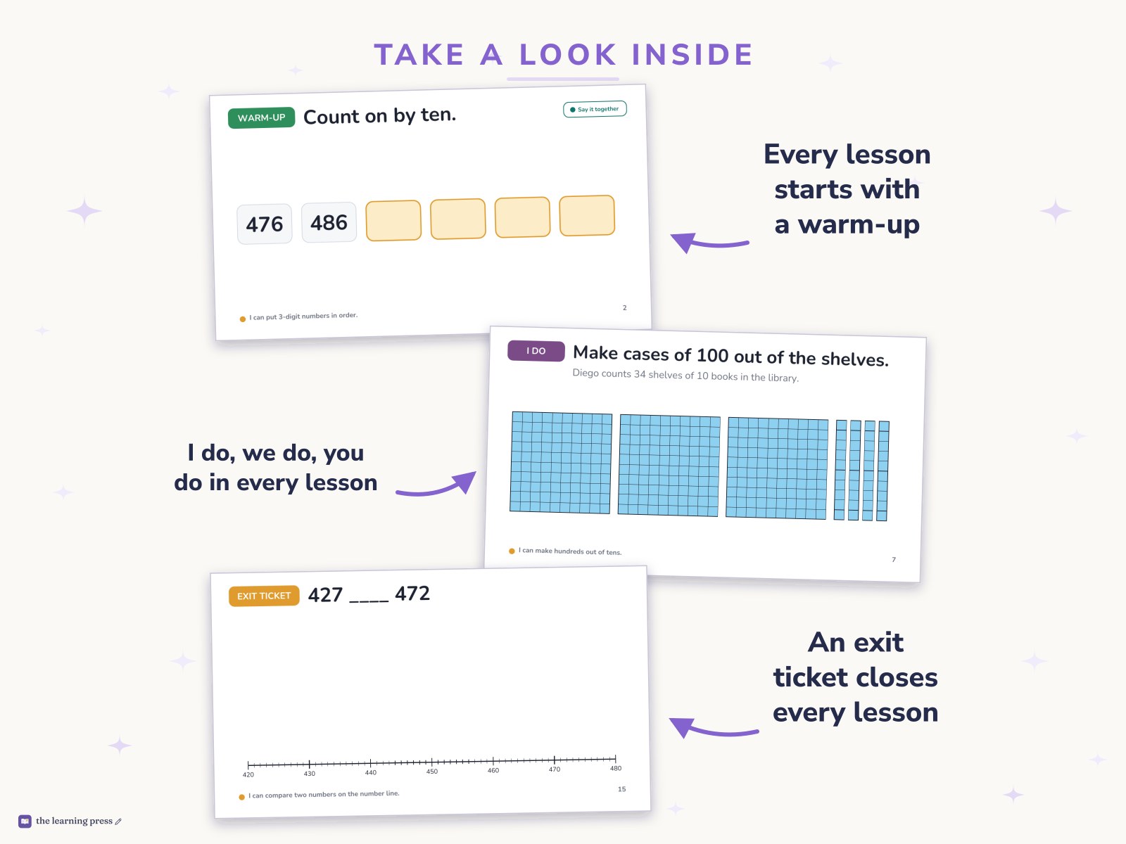 Preview page 2 of Illustrative Math (IM®) Aligned 2nd Grade Unit 5 Slides: Numbers to 1,000