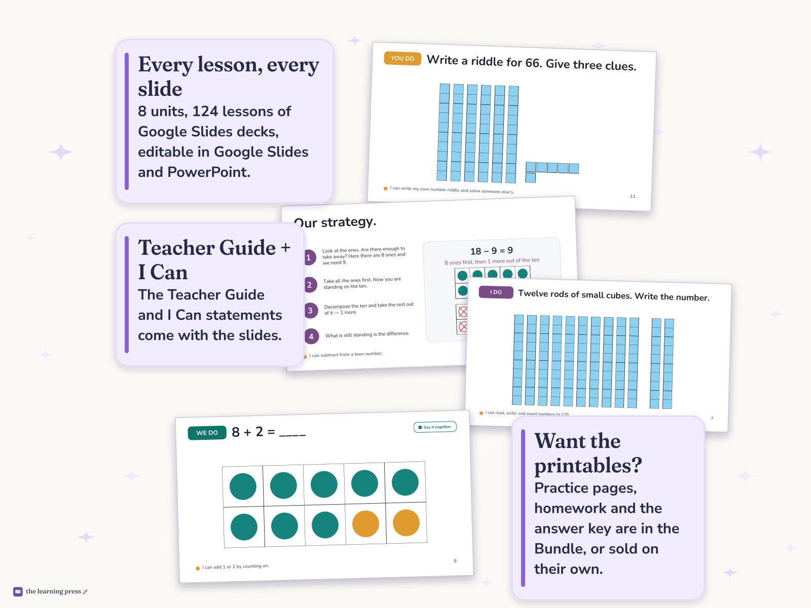 Preview page 4 of Illustrative Math (IM®) Aligned 1st Grade Full-Year Slides: All 8 Units