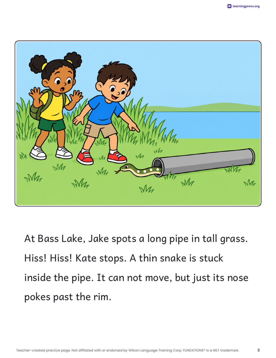 Preview page 4 of Fundations®-Aligned Decodable Reader · Level 2 Unit 6