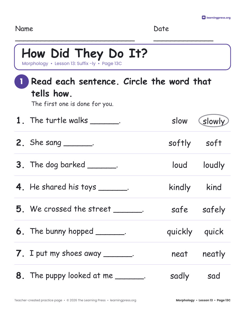 Preview page 4 of Grade 2 Morphology Unit 3: -ful, -less, -ly, -y · Slides & Worksheets