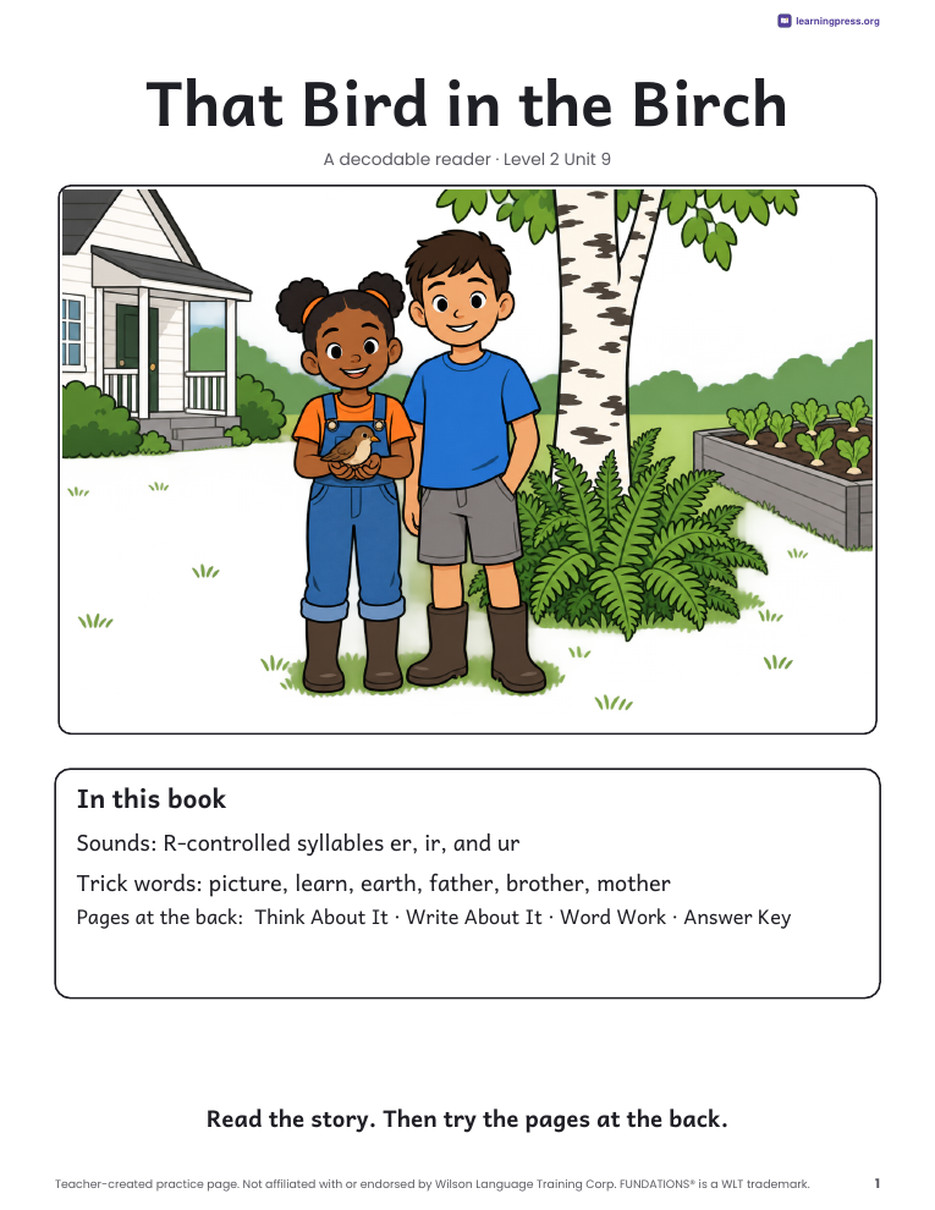 Preview page 2 of Fundations®-Aligned Decodable Reader · Level 2 Unit 9
