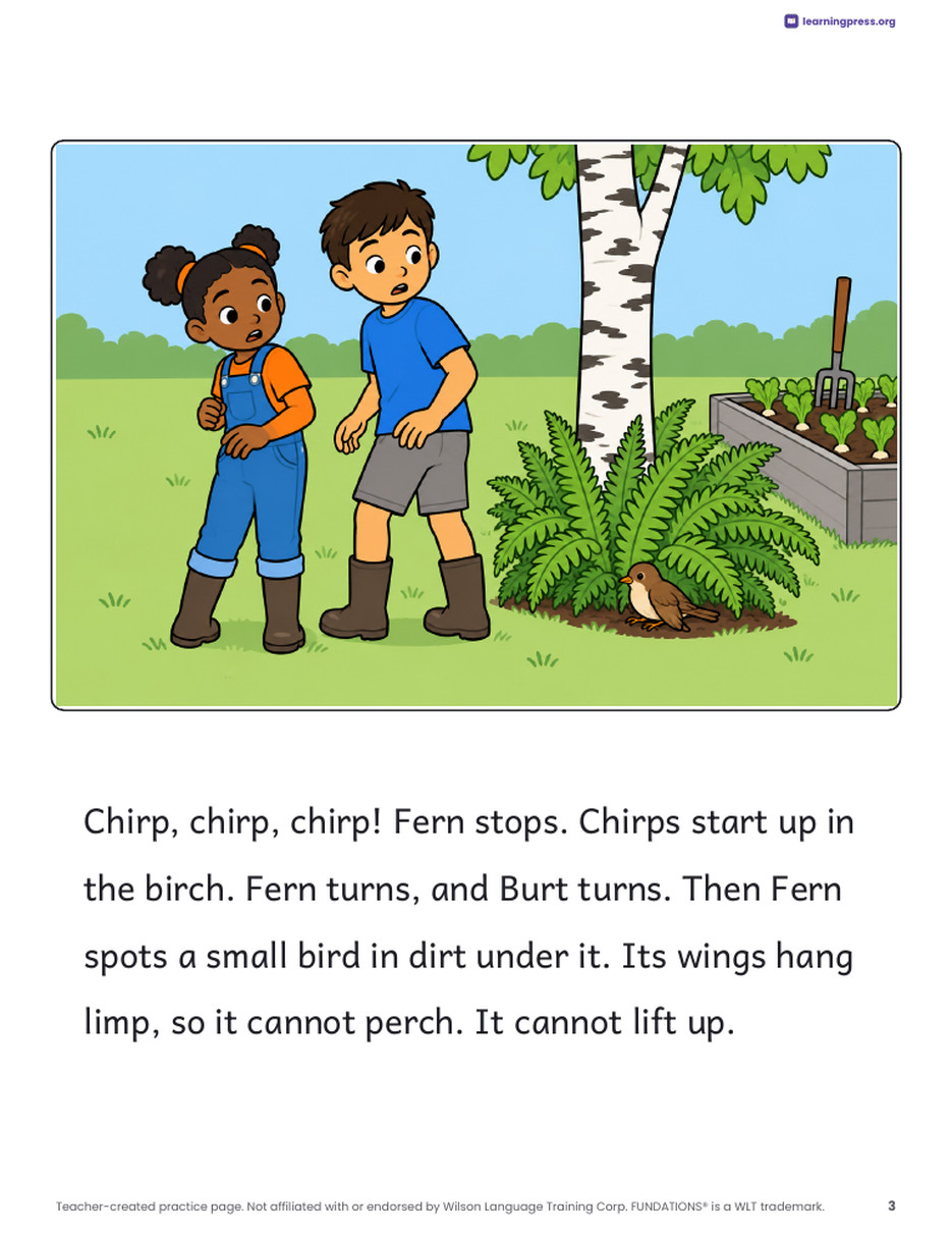Preview page 4 of Fundations®-Aligned Decodable Reader · Level 2 Unit 9